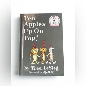 Ten Apples Up On Top Dr. Seuss Theo LeSieg Vintage Kids Book HC
